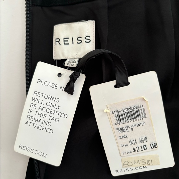 NWT Reiss silk Penelope -printed skirt - Picture 9 of 10